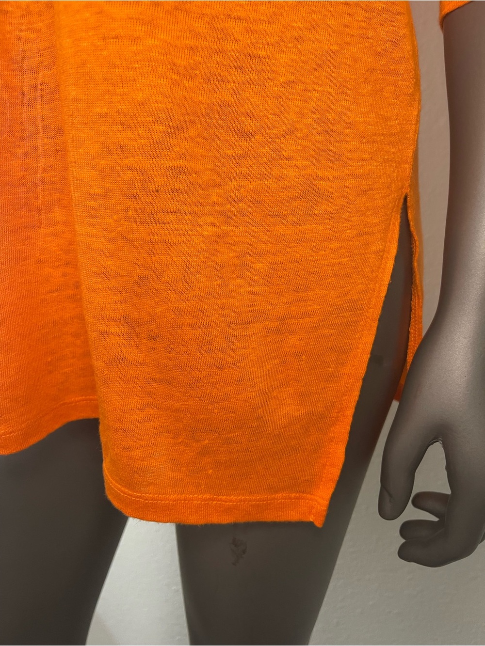 Chico’s Linen Tunic Top Women’s XS 00 Orange Longline Colorful Beach Lounge - Picture 5 of 8